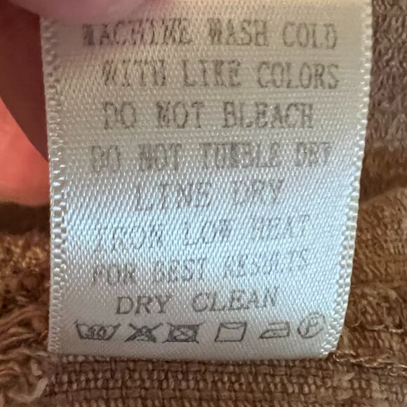 Very J Skirtall Womens Size Large Corduroy Beige Pockets Button Up Sleeveless - Picture 7 of 8